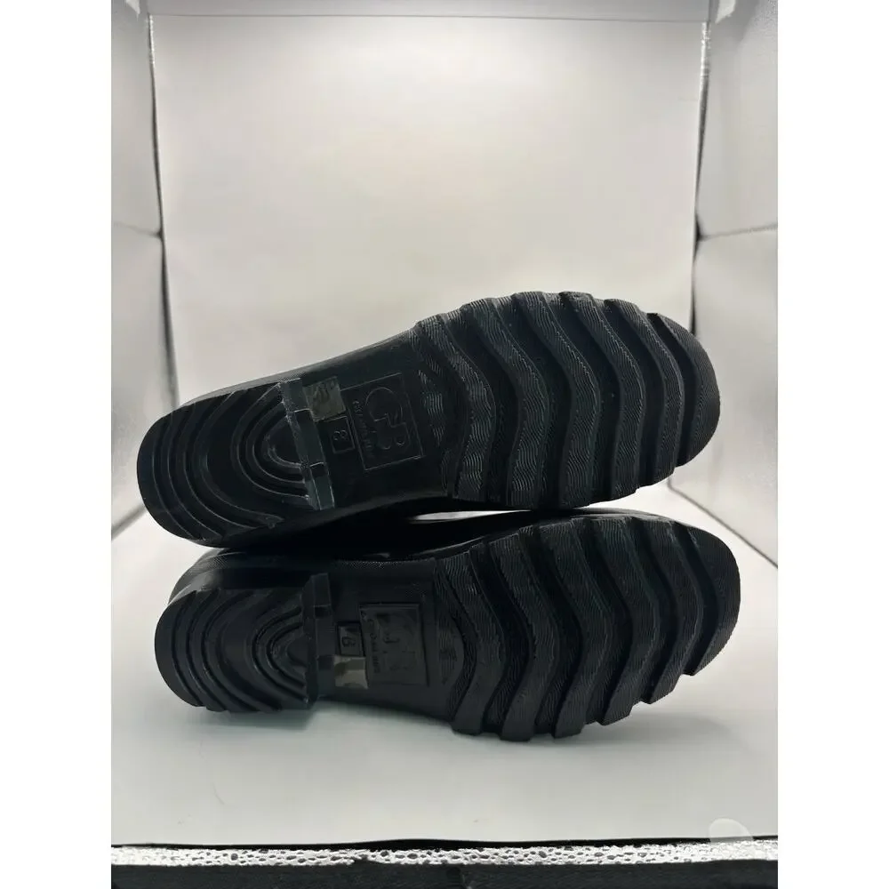 Gianni Bini High Black Rubber Rain Boots Women Size 8